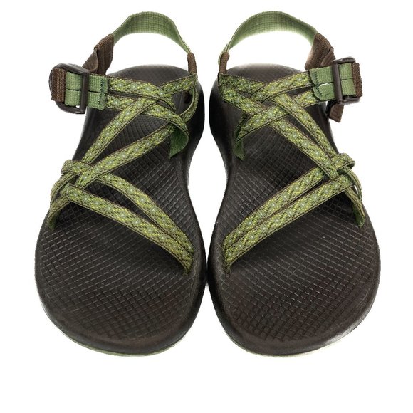 Chaco Shoes - Chaco ZX/1 Yampa Vibram Sole Brown Green Strap Adjustable Women's Sandals Size 8